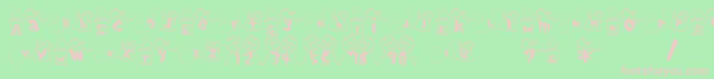 XmasFont Font – Pink Fonts on Green Background