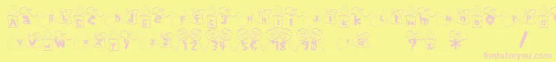 En savoir plus sur la police XmasFont Police XmasFont – polices roses sur fond jaune