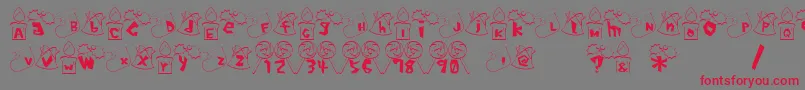 XmasFont Font – Red Fonts on Gray Background