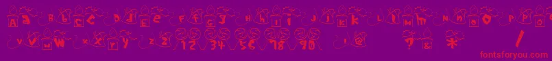 More about XmasFont Font XmasFont Font – Red Fonts on Purple Background