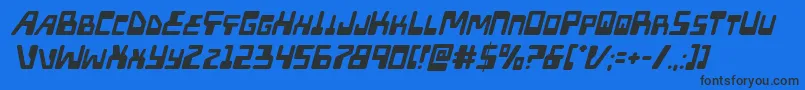 Xpedital Font – Black Fonts on Blue Background