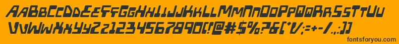 Xpedital Font – Black Fonts on Orange Background