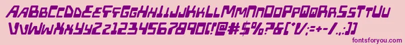 Xpedital Font – Purple Fonts on Pink Background