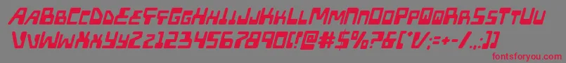 Xpedital Font – Red Fonts on Gray Background