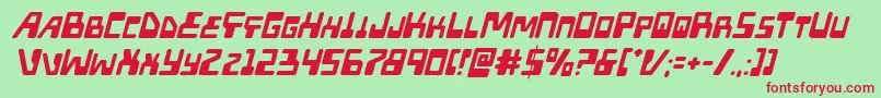 Xpedital Font – Red Fonts on Green Background