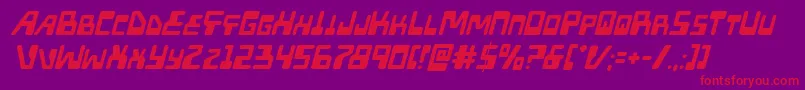 More about Xpedital Font Xpedital Font – Red Fonts on Purple Background