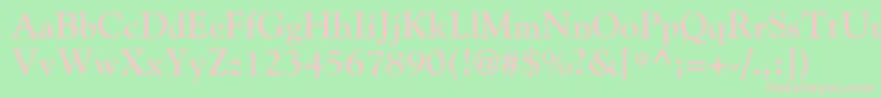 GoudyBold Font – Pink Fonts on Green Background