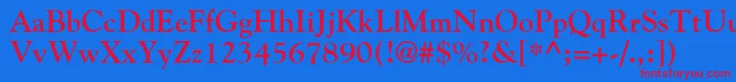 GoudyBold Font – Red Fonts on Blue Background