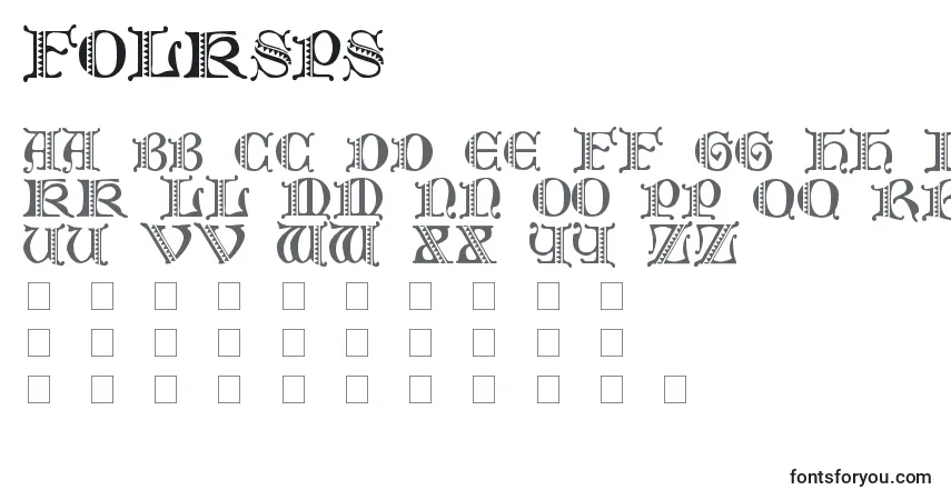 Schriftart FolksPs – Alphabet, Zahlen, spezielle Symbole