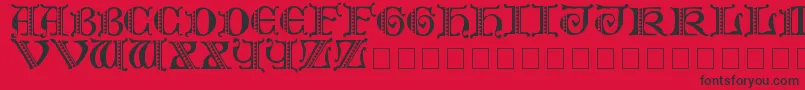 FolksPs Font – Black Fonts on Red Background