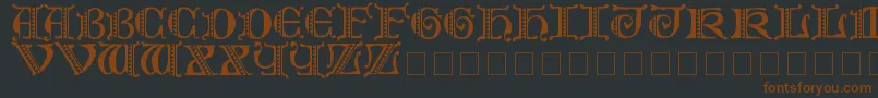 FolksPs Font – Brown Fonts on Black Background