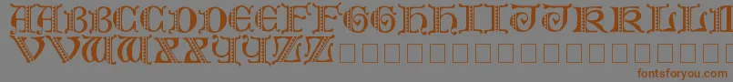 FolksPs Font – Brown Fonts on Gray Background