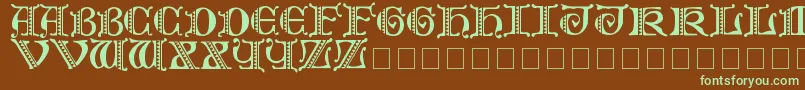 FolksPs Font – Green Fonts on Brown Background