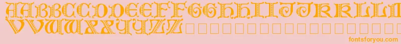 FolksPs Font – Orange Fonts on Pink Background