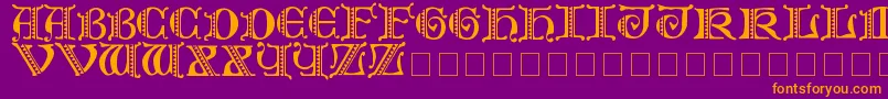 FolksPs Font – Orange Fonts on Purple Background