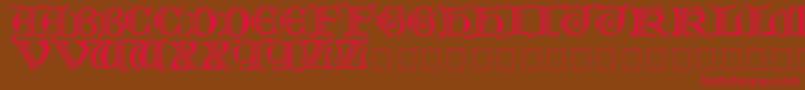 FolksPs Font – Red Fonts on Brown Background