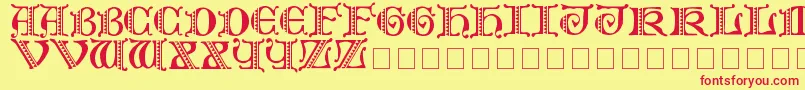 fuente FolksPs – Fuentes Rojas Sobre Fondo Amarillo