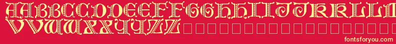FolksPs Font – Yellow Fonts on Red Background