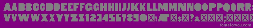 HeptagonfrenchLimitedFreeEdition Font – Gray Fonts on Purple Background