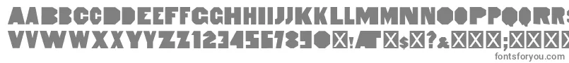 HeptagonfrenchLimitedFreeEdition-fontti – harmaat kirjasimet valkoisella taustalla