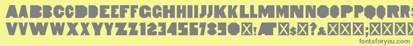 HeptagonfrenchLimitedFreeEdition Font – Gray Fonts on Yellow Background