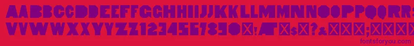 HeptagonfrenchLimitedFreeEdition Font – Purple Fonts on Red Background