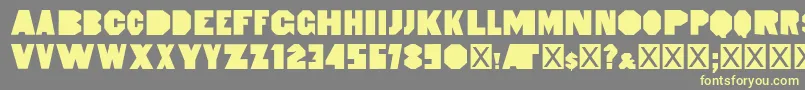 HeptagonfrenchLimitedFreeEdition Font – Yellow Fonts on Gray Background