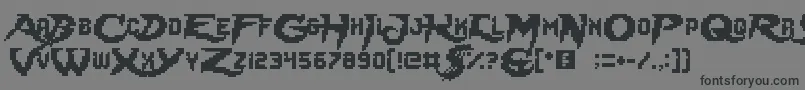 LadyRadical Font – Black Fonts on Gray Background