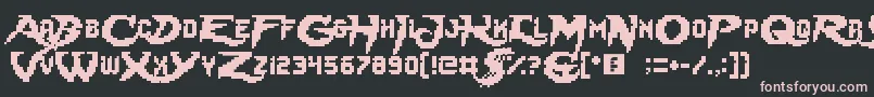 LadyRadical Font – Pink Fonts on Black Background