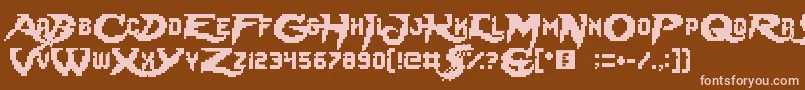 LadyRadical Font – Pink Fonts on Brown Background