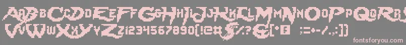 LadyRadical Font – Pink Fonts on Gray Background