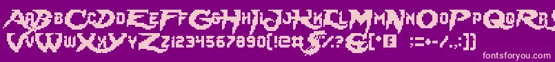 LadyRadical Font – Pink Fonts on Purple Background