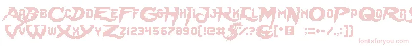 Шрифт LadyRadical – розовые шрифты на белом фоне