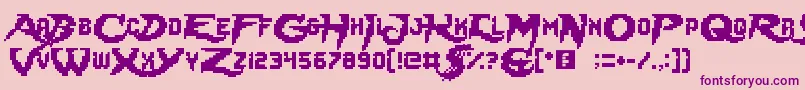 LadyRadical Font – Purple Fonts on Pink Background