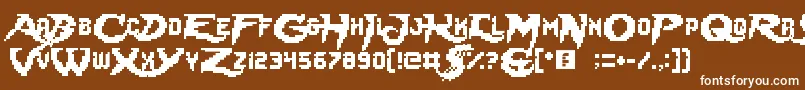 LadyRadical Font – White Fonts on Brown Background