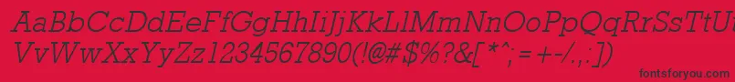 Rockneylight ffy Font – Black Fonts on Red Background