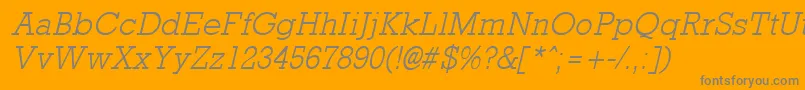 Rockneylight ffy Font – Gray Fonts on Orange Background