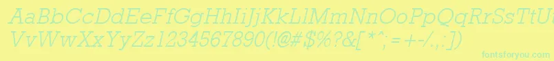 Rockneylight ffy Font – Green Fonts on Yellow Background