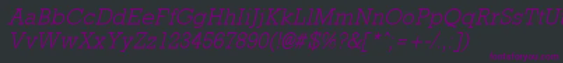 Шрифт Rockneylight ffy – фиолетовые шрифты на чёрном фоне