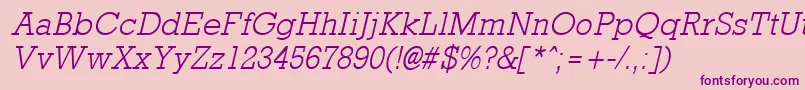 Rockneylight ffy Font – Purple Fonts on Pink Background