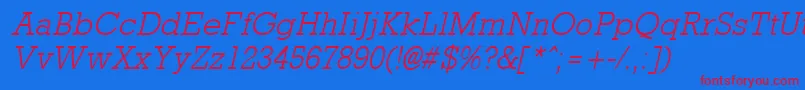 Rockneylight ffy Font – Red Fonts on Blue Background