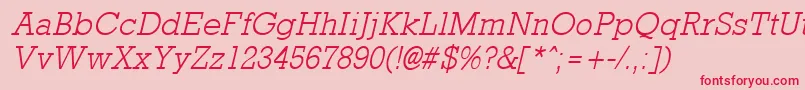 Rockneylight ffy Font – Red Fonts on Pink Background