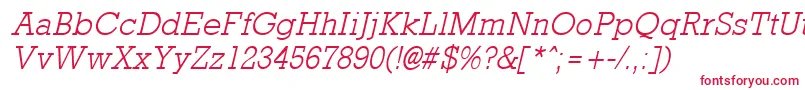 Rockneylight ffy Font – Red Fonts on White Background