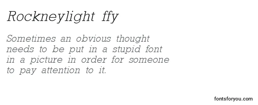 Rockneylight ffy Font