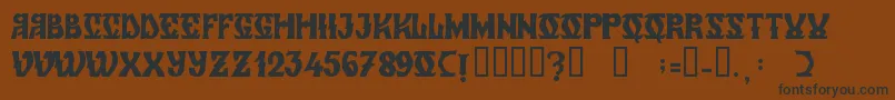 ZamolxisVi Font – Black Fonts on Brown Background