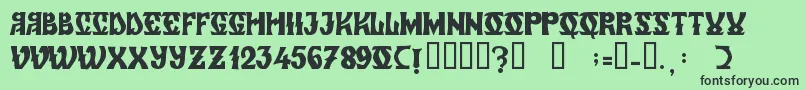 ZamolxisVi Font – Black Fonts on Green Background