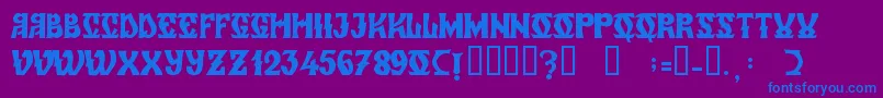 ZamolxisVi Font – Blue Fonts on Purple Background