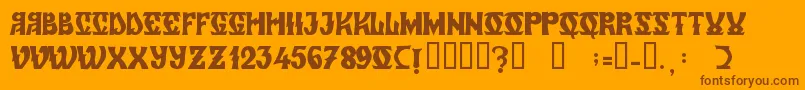 ZamolxisVi Font – Brown Fonts on Orange Background