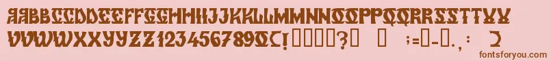 ZamolxisVi Font – Brown Fonts on Pink Background