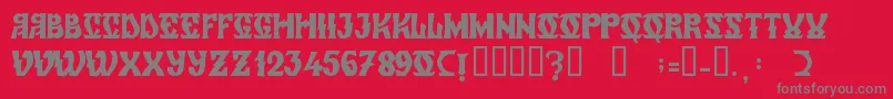 ZamolxisVi Font – Gray Fonts on Red Background